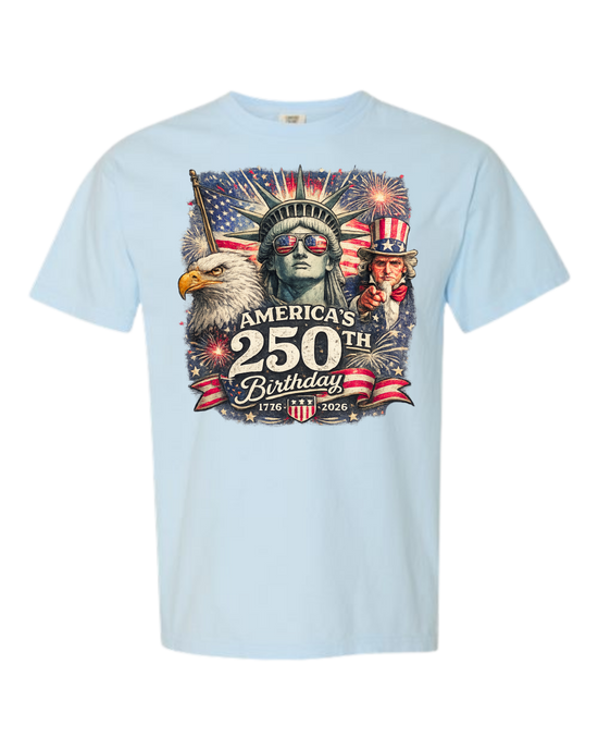 America's 250th Birthday - Comfort Colors - Heavyweight Unisex Tee - Blues
