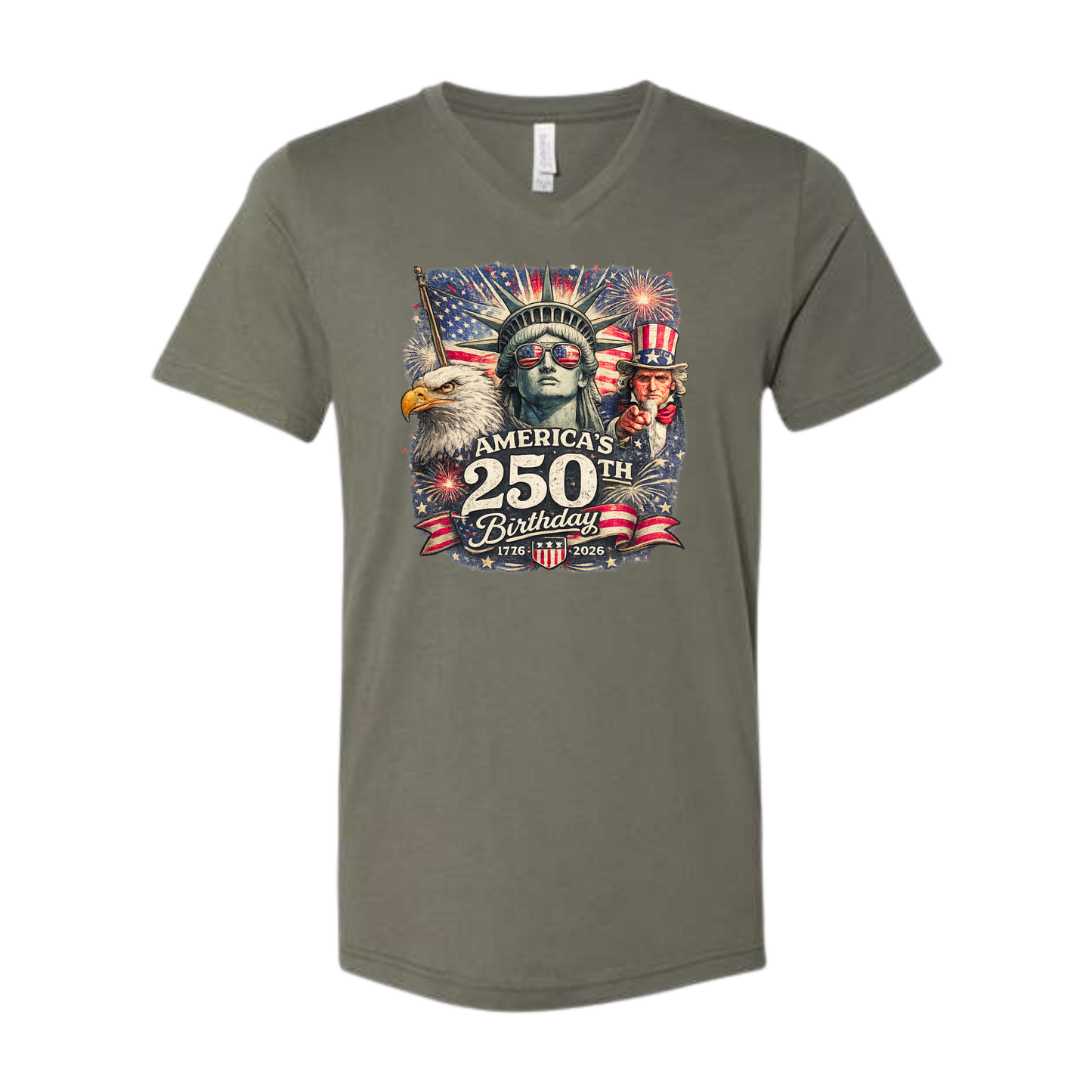 America's 250th Birthday - Bella+Canvas - Unisex V-Neck - Assorted Colors