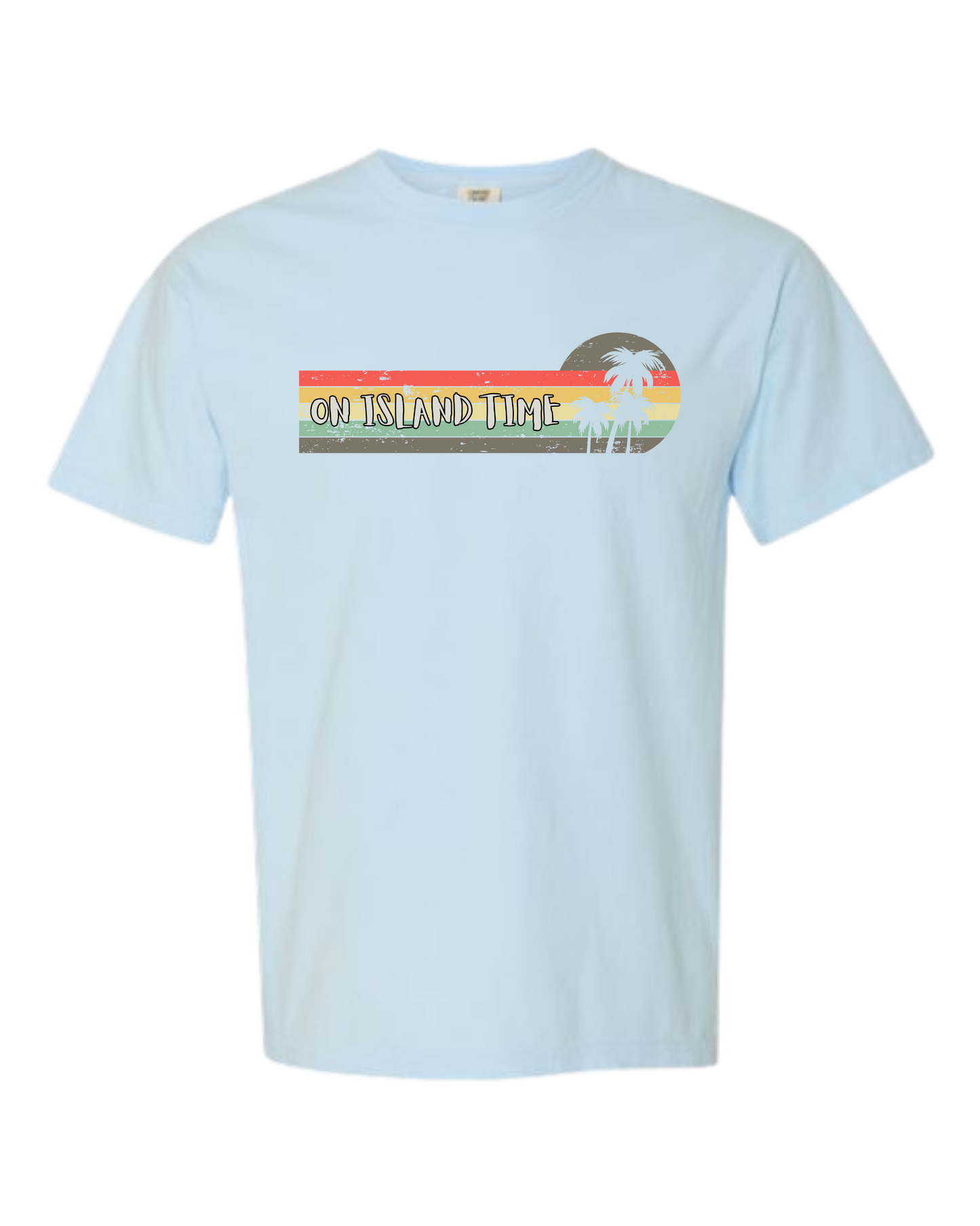 On Island Time - Comfort Colors - Heavyweight Unisex Tee - Blues