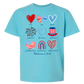 Galatians 5 - Patriotic - Comfort Colors - Heavyweight Youth Tee - Neutral Colors & Blues