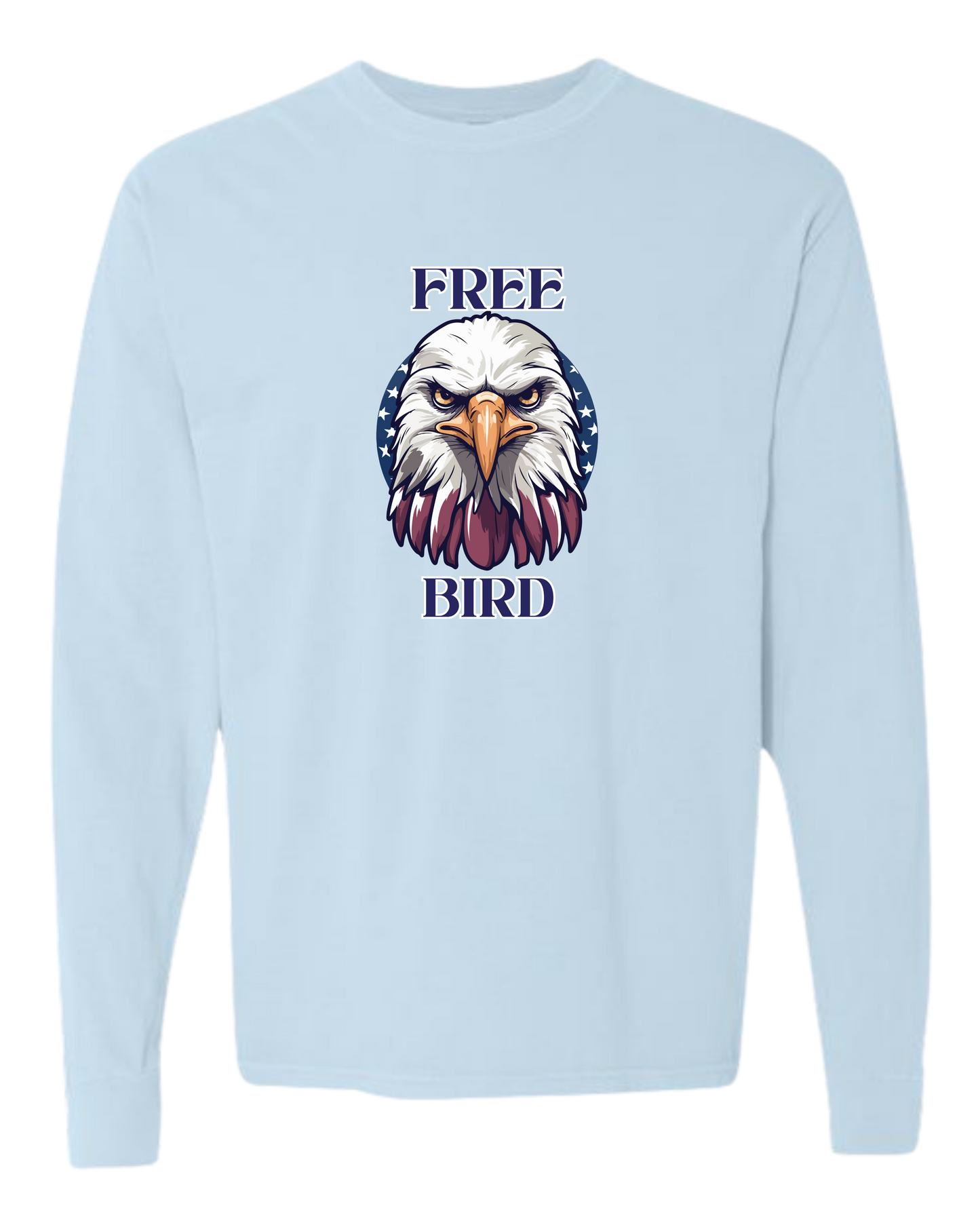Free Bird - Comfort Colors - Heavyweight Long Sleeve Tee - Blues & Greens