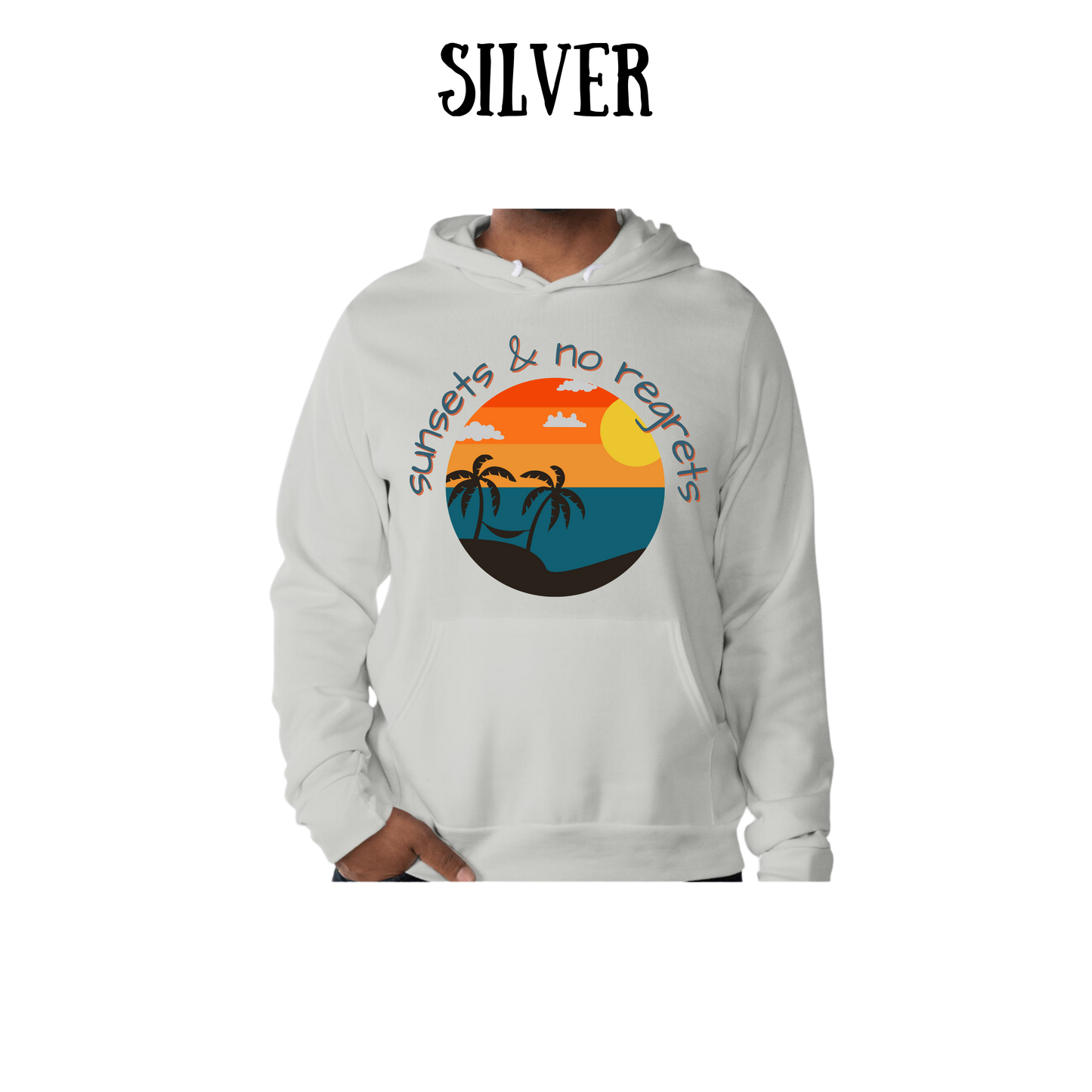 VP - Sunsets & No Regrets - Sponge Fleece Hoodie - Greens, Neutrals