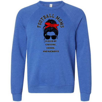 SP - Football Moms Fueled By - Sponge Fleece Raglan Sweatshirt - Blues, Purples