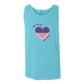 One Nation One Heart - Comfort Colors - Unisex Tank - Neutral Colors & Blues
