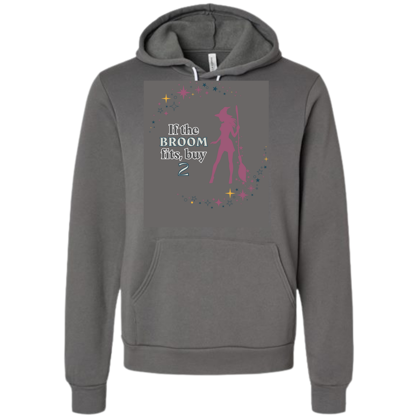 If The Broom Fits - Sponge Fleece Hoodie - Greens, Neutrals