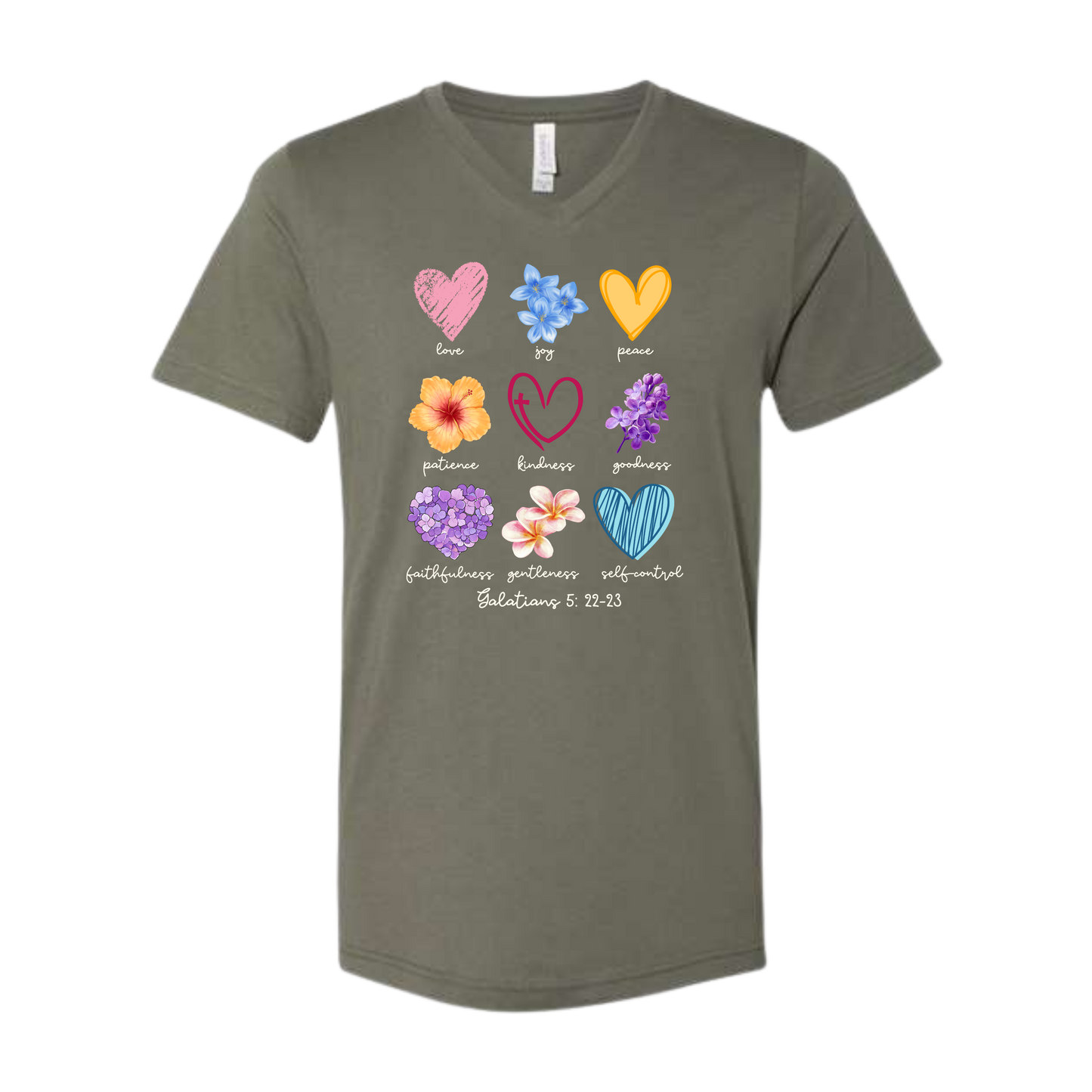 Galatians 5 - Spring - Bella+Canvas - Unisex V-Neck - Assorted Colors