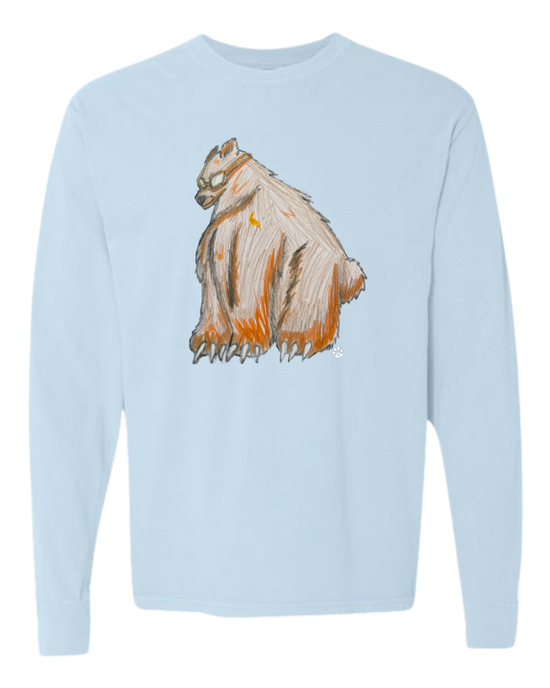 Muscle Bear - Comfort Colors - Heavyweight Long Sleeve Tee - Blues & Greens