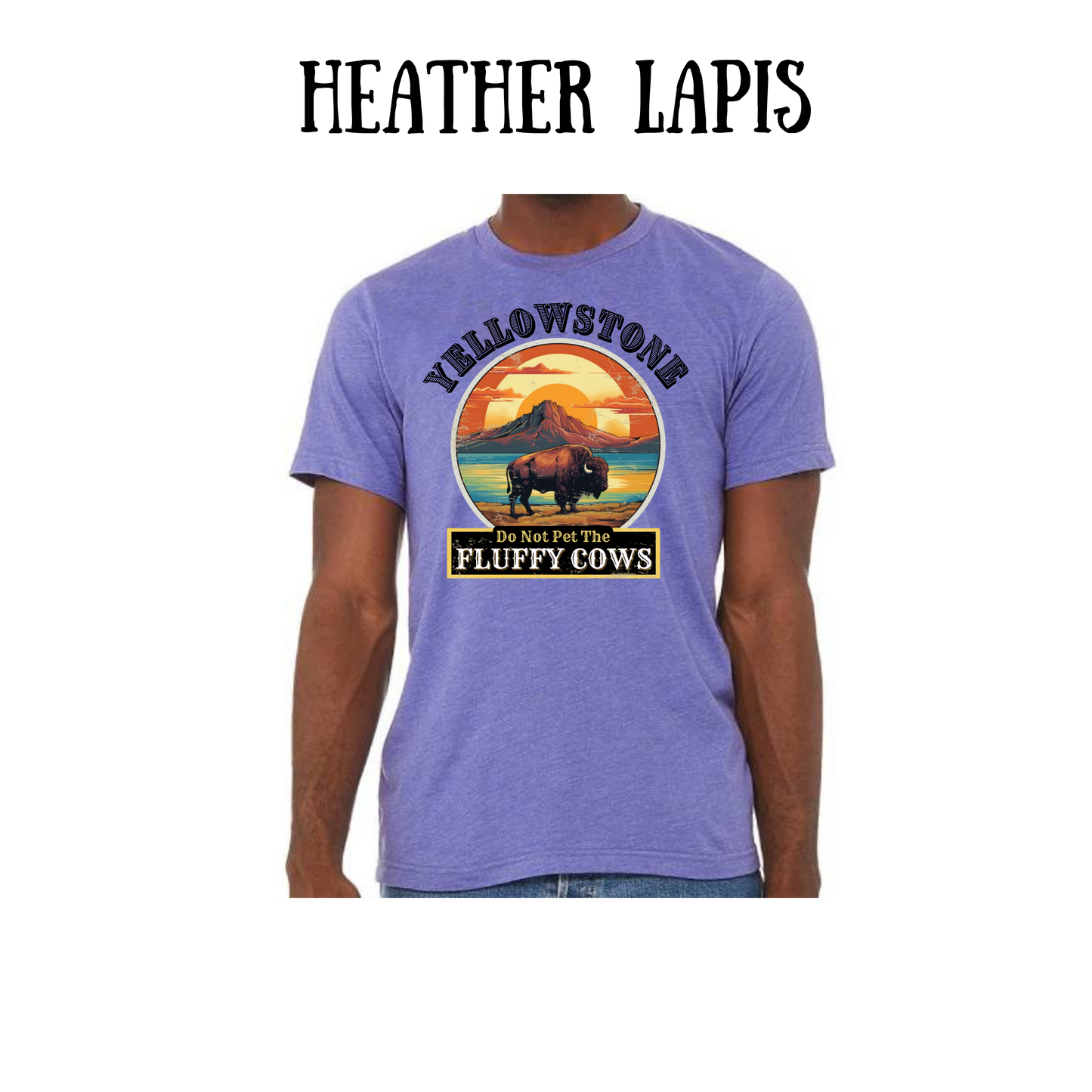 CP - Yellowstone: Fluffy Cows - Unisex Tee - Pinks, Purples, Neutrals