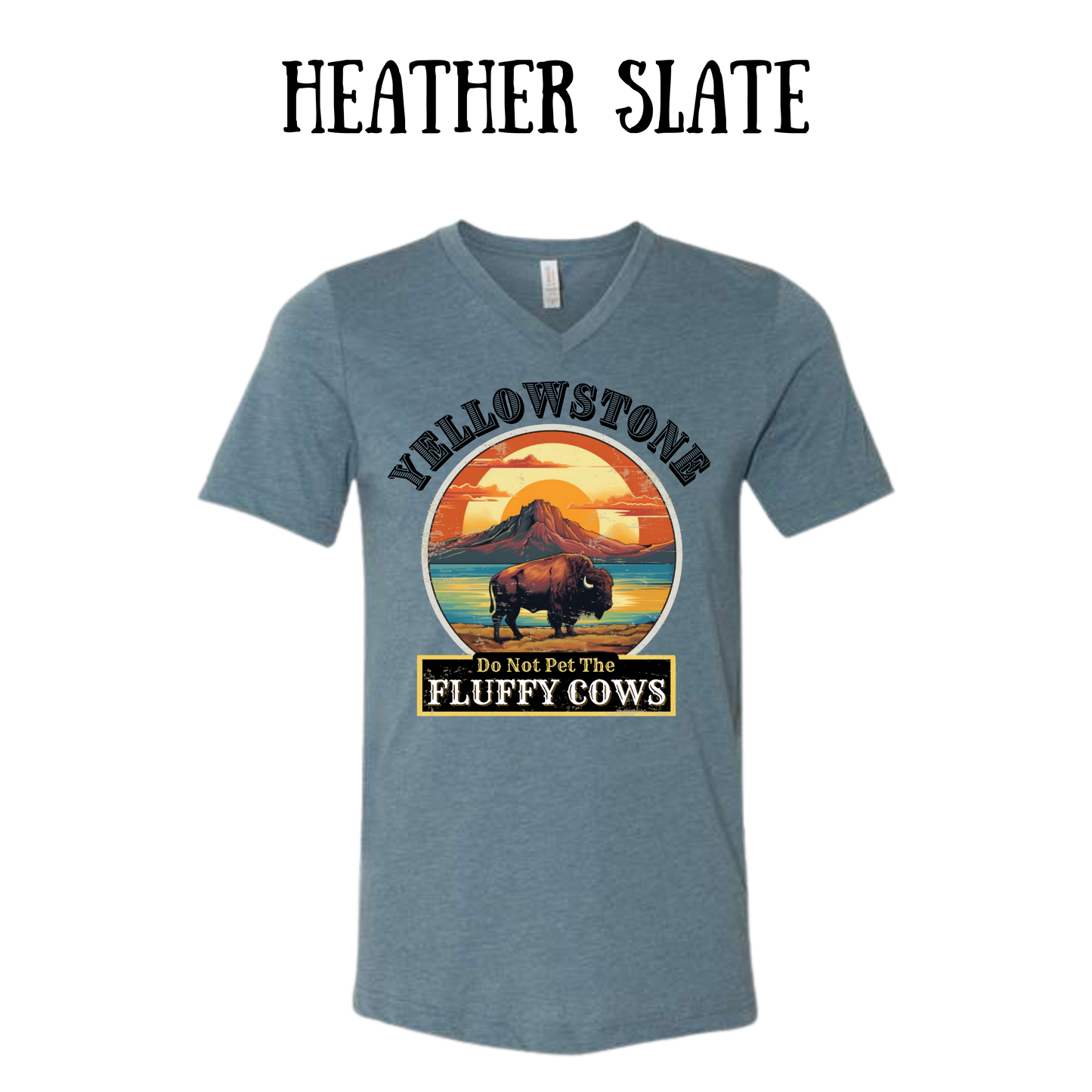 CP - Yellowstone: Fluffy Cows - Unisex V-Neck - Assorted Colors