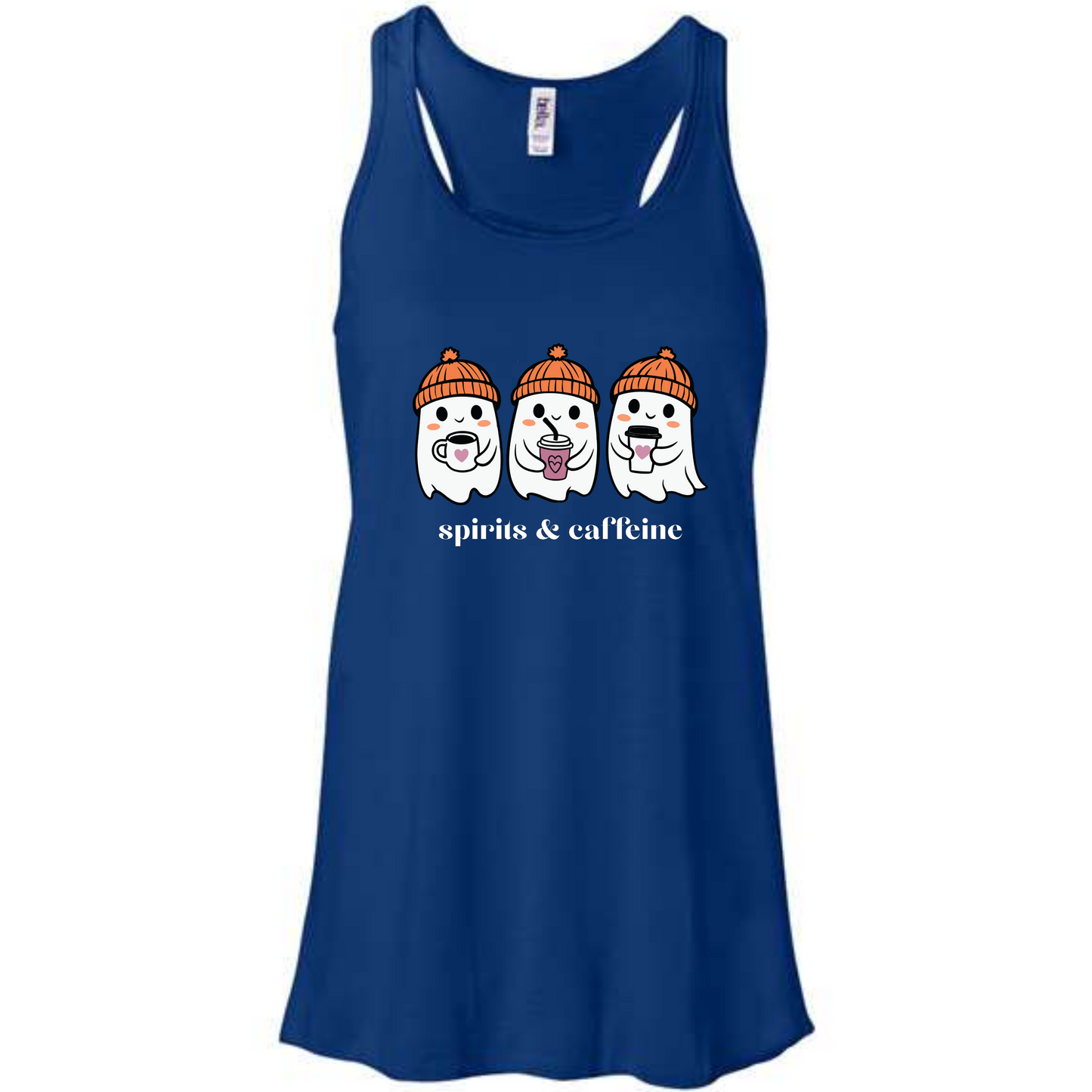 Spirits & Caffeine - Women's Flowy Racerback Tank - Assorted Colors