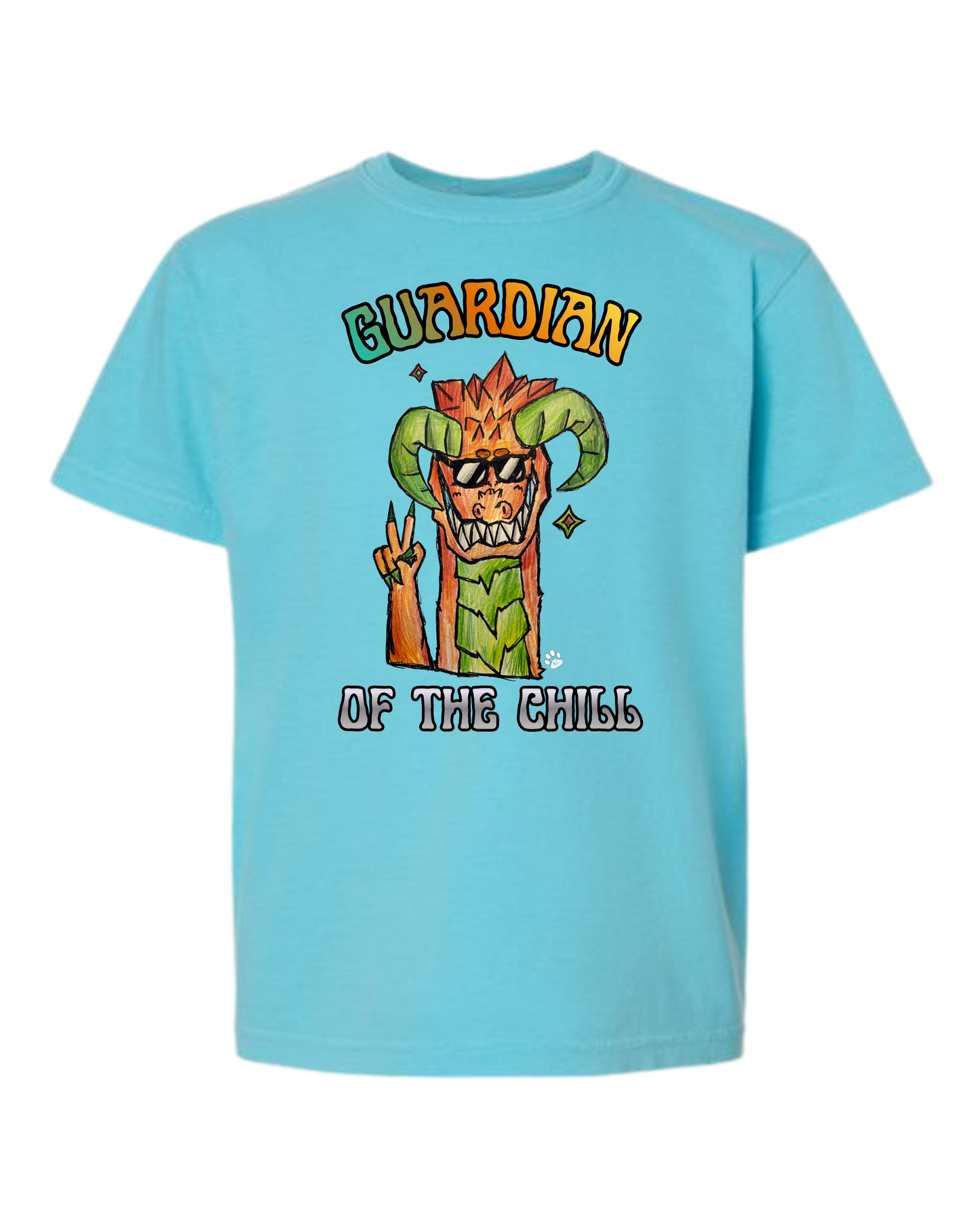 Guardian of The Chill - Comfort Colors - Heavyweight Youth Tee - Neutral Colors & Blues