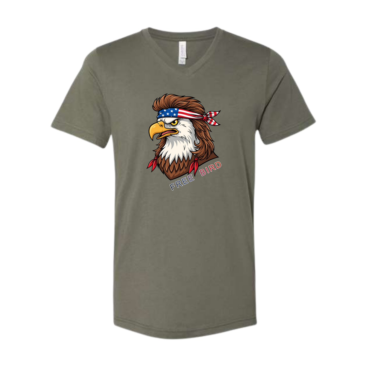 Rockin Free Bird - Bella+Canvas - Unisex V-Neck - Assorted Colors