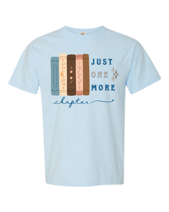 Just One More Chapter - Comfort Colors - Heavyweight Unisex Tee - Blues