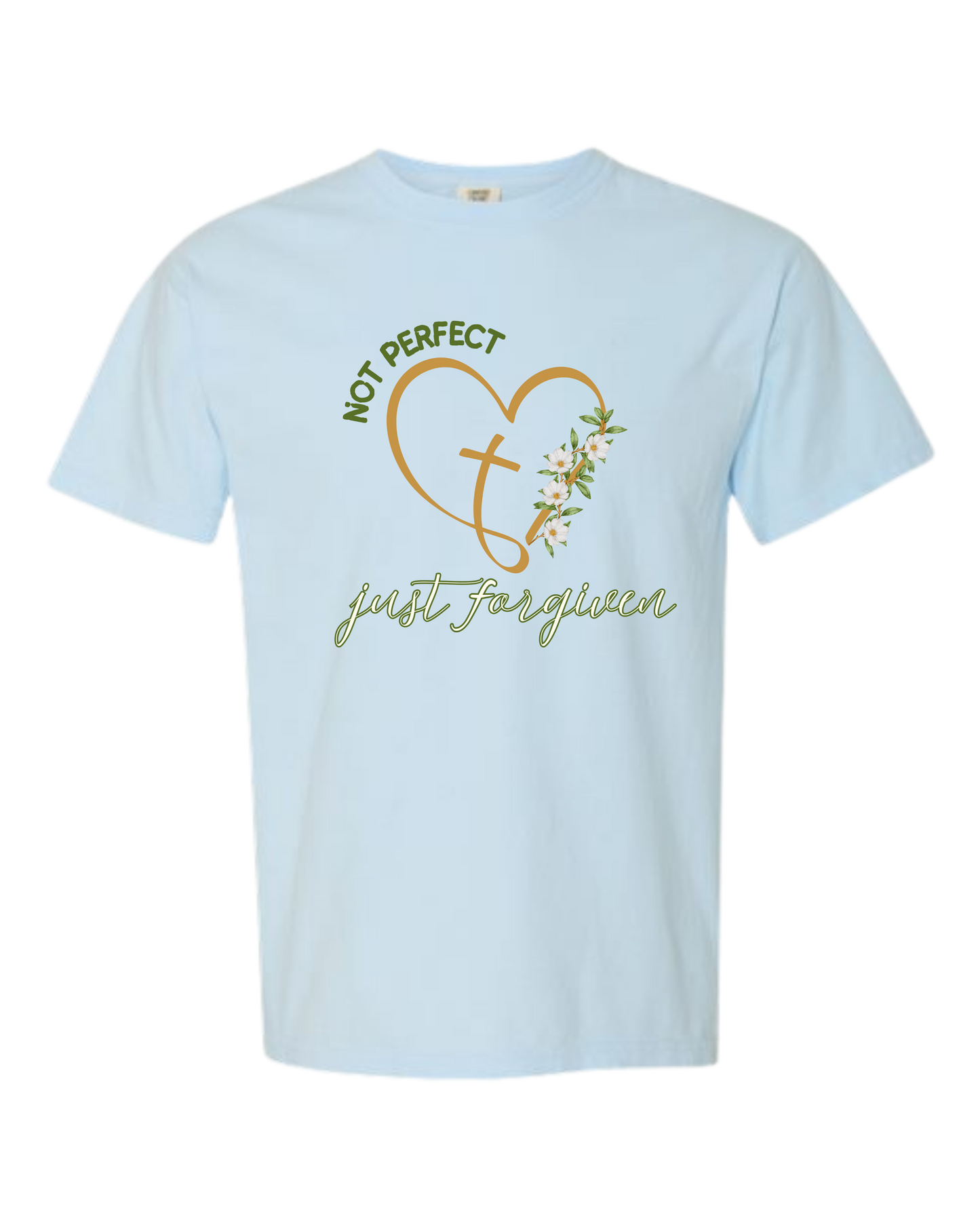 Not Perfect Just Forgiven - Comfort Colors - Heavyweight Unisex Tee - Blues