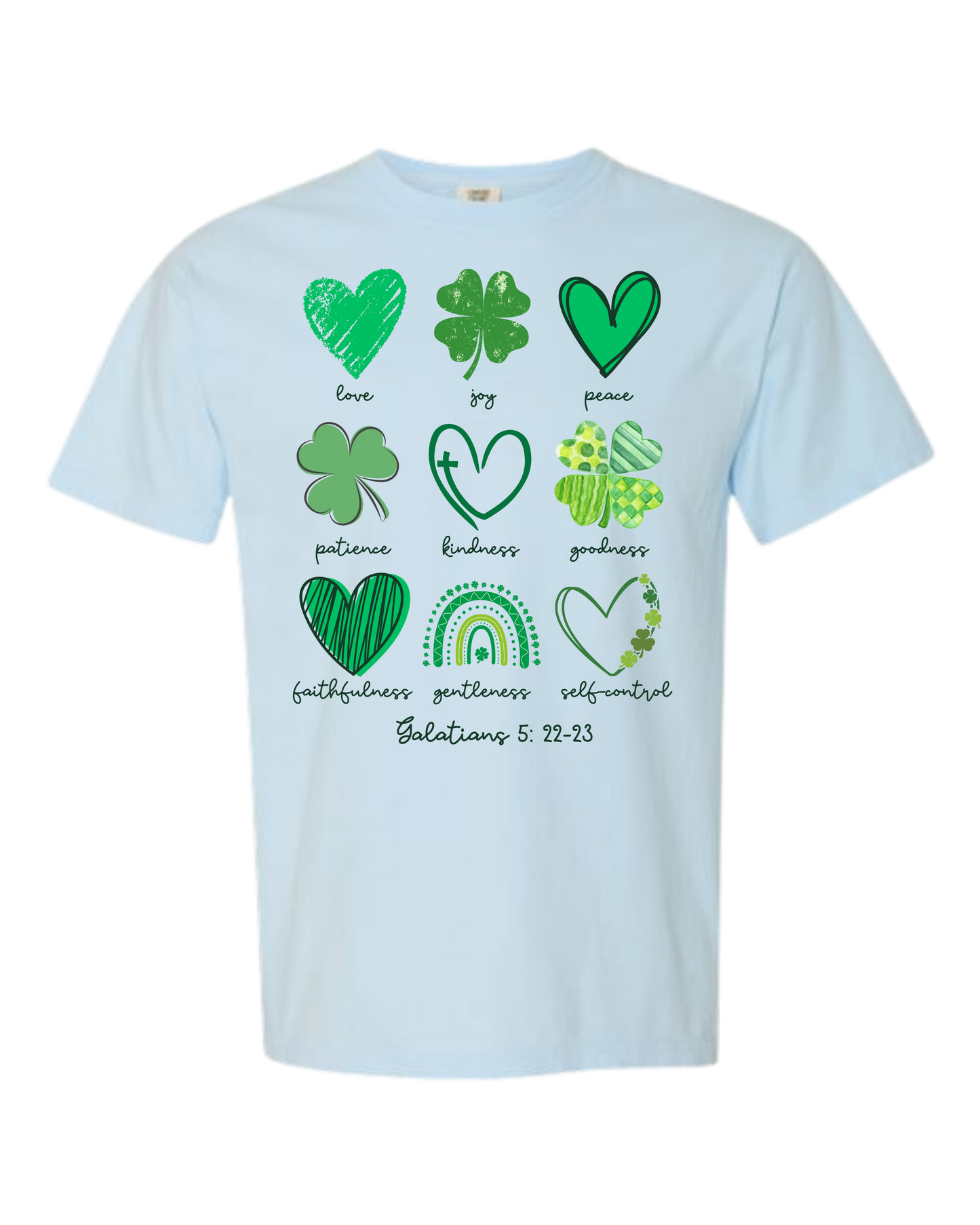 Galatians 5 - St Patrick's Day - Comfort Colors - Heavyweight Unisex Tee - Blues