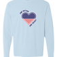 One Nation One Heart - Comfort Colors - Heavyweight Long Sleeve Tee - Blues & Greens