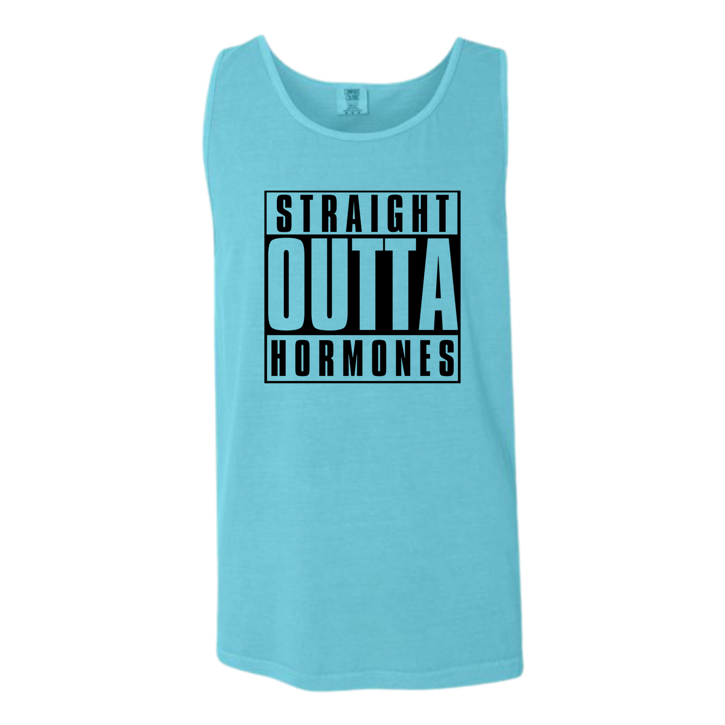 Straight Outta Hormones - Comfort Colors - Unisex Tank - Neutral Colors & Blues