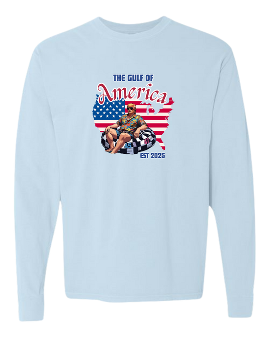 The Gulf of America - Comfort Colors - Heavyweight Long Sleeve Tee - Blues & Greens