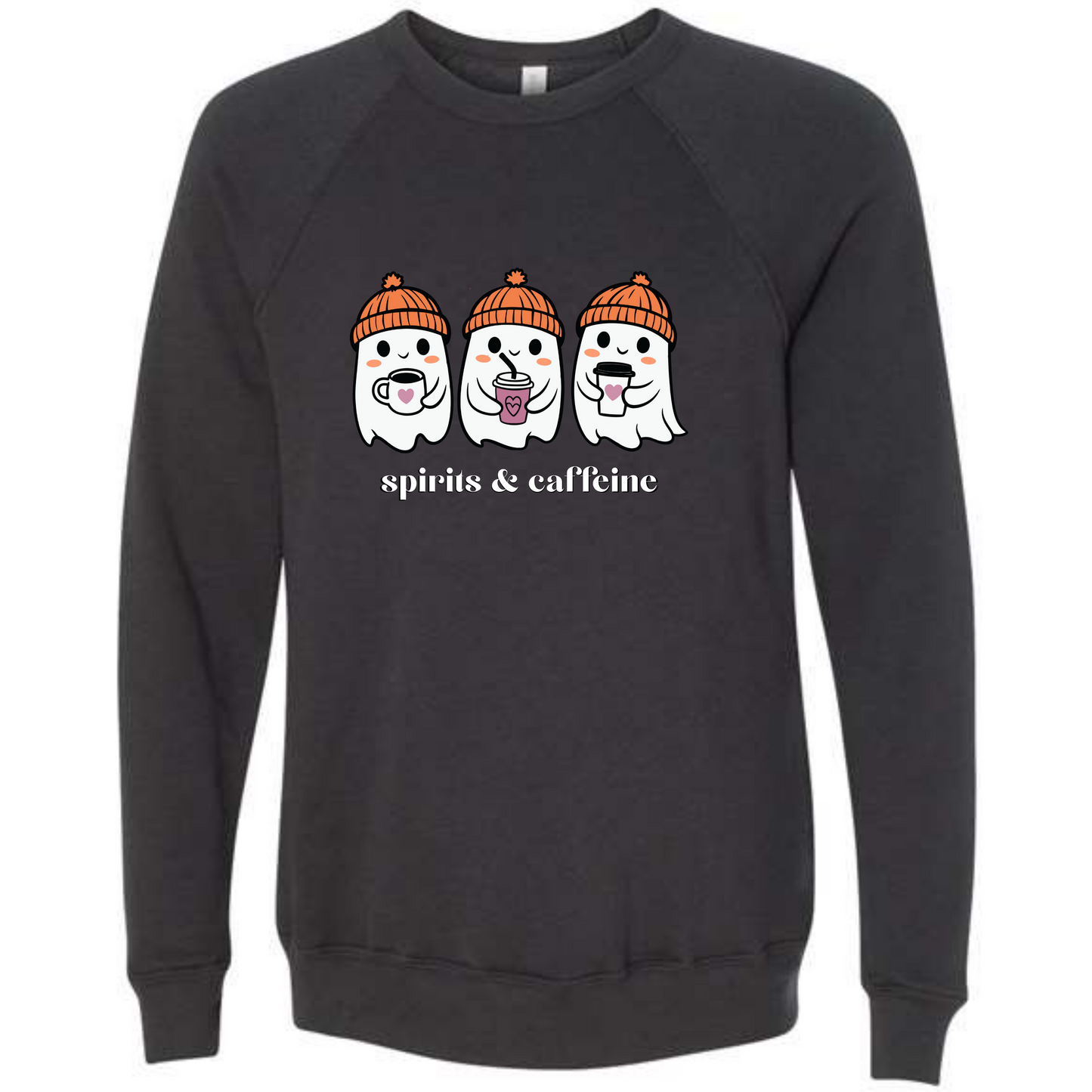 HP - Spirits & Caffeine - Sponge Fleece Raglan Sweatshirt - Greens, Neutrals