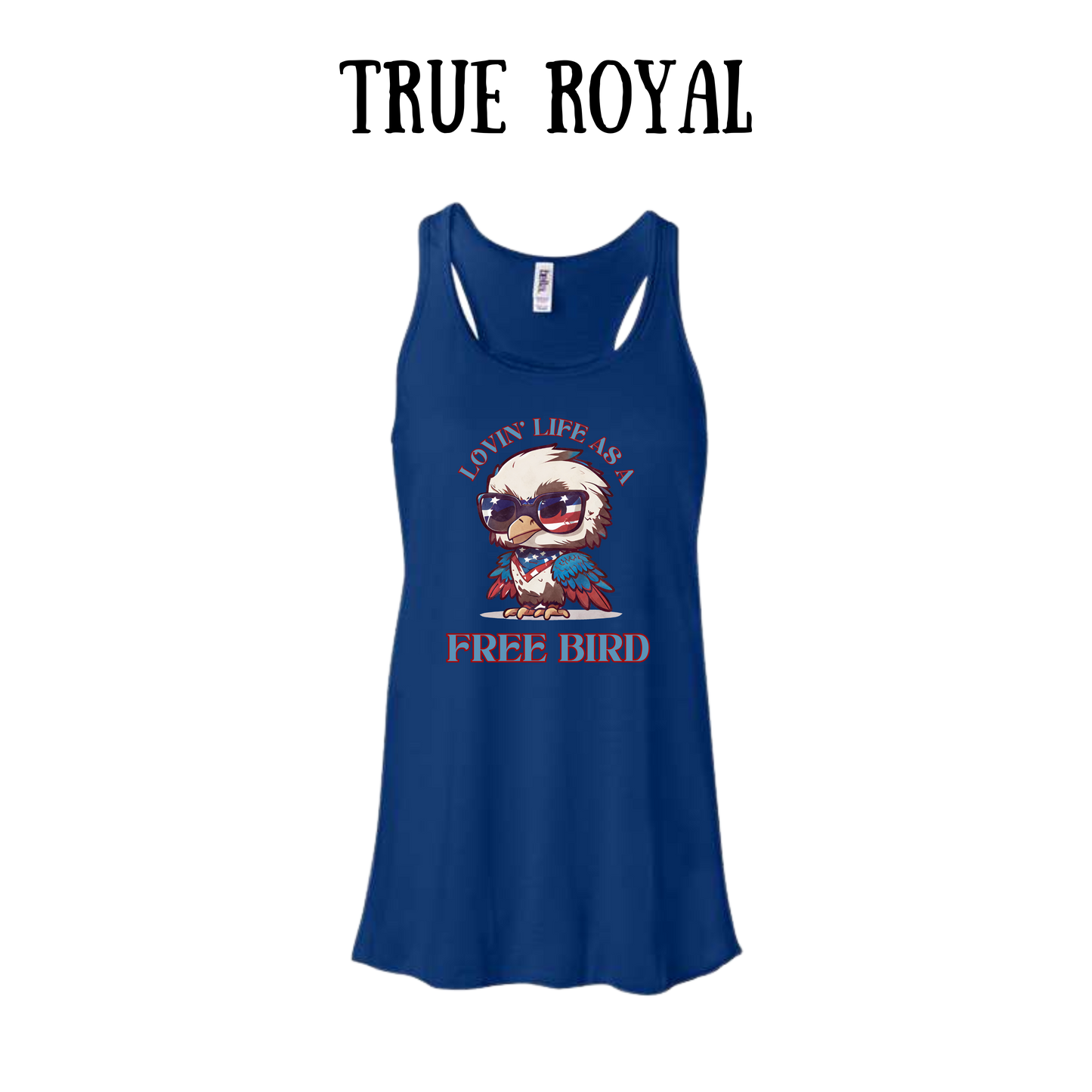 PP - Lovin' Life As A Free Bird - Women's Flowy Racerback Tank