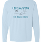 Life Happens The Beach Helps - Comfort Colors - Heavyweight Long Sleeve Tee - Blues & Greens