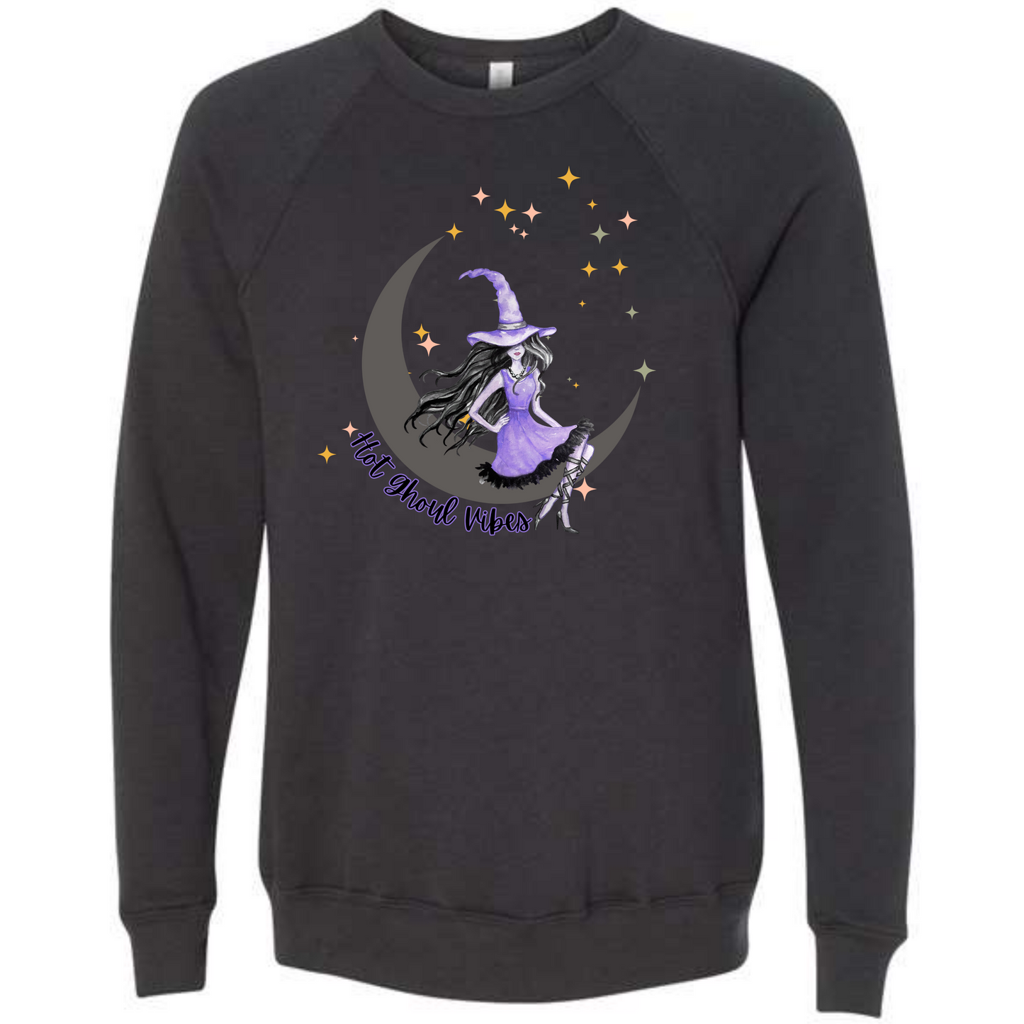 HP - Hot Ghoul Vibes - Sponge Fleece Raglan Sweatshirt - Greens, Neutrals