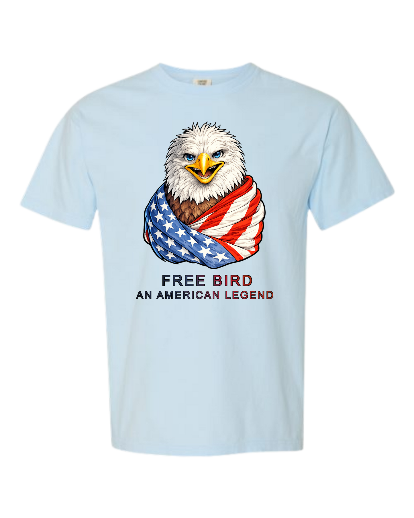Free Bird An American Legend - Comfort Colors - Heavyweight Unisex Tee - Blues