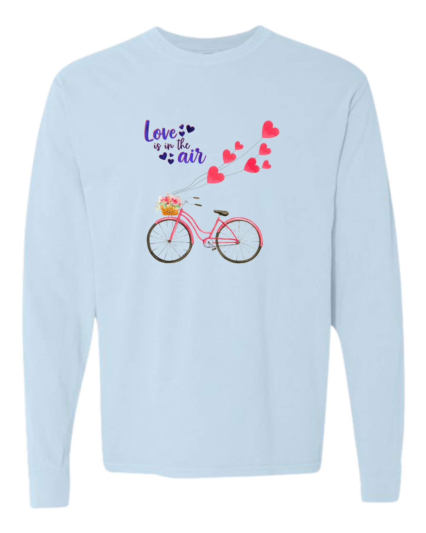 Love is in the Air - Comfort Colors - Heavyweight Long Sleeve Tee - Blues & Greens