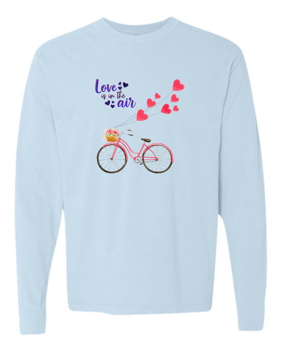 Love is in the Air - Comfort Colors - Heavyweight Long Sleeve Tee - Blues & Greens