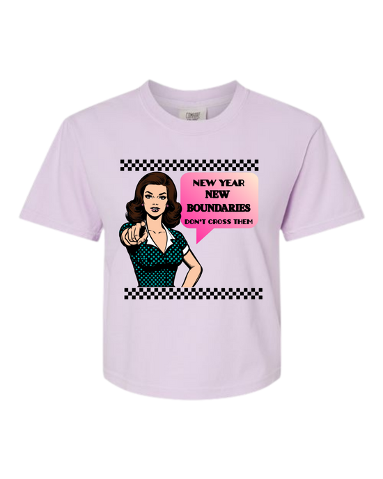 New Year New Boundaries - Comfort Colors - Boxy T - Assorted Colors