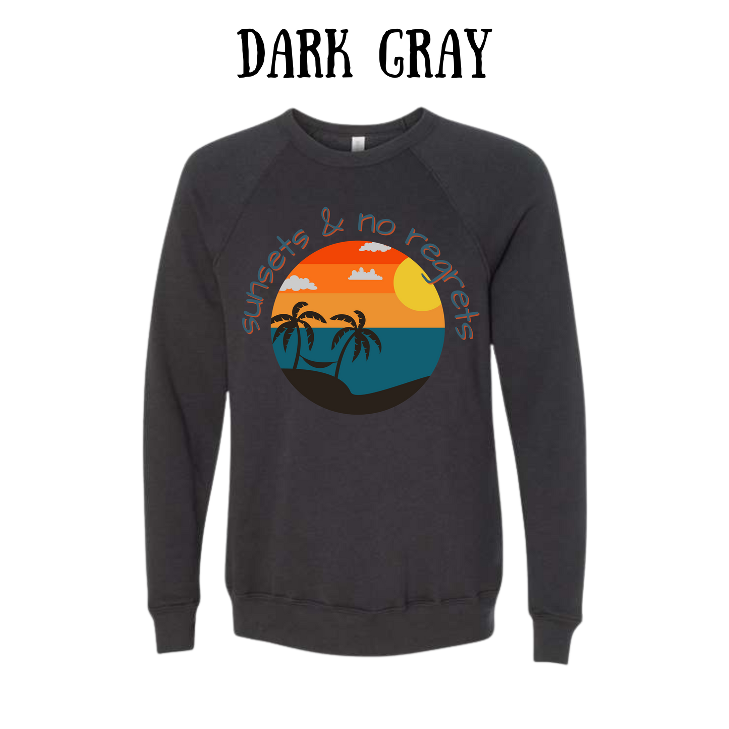 VP - Sunsets & No Regrets - Sponge Fleece Raglan Sweatshirt - Greens, Neutrals