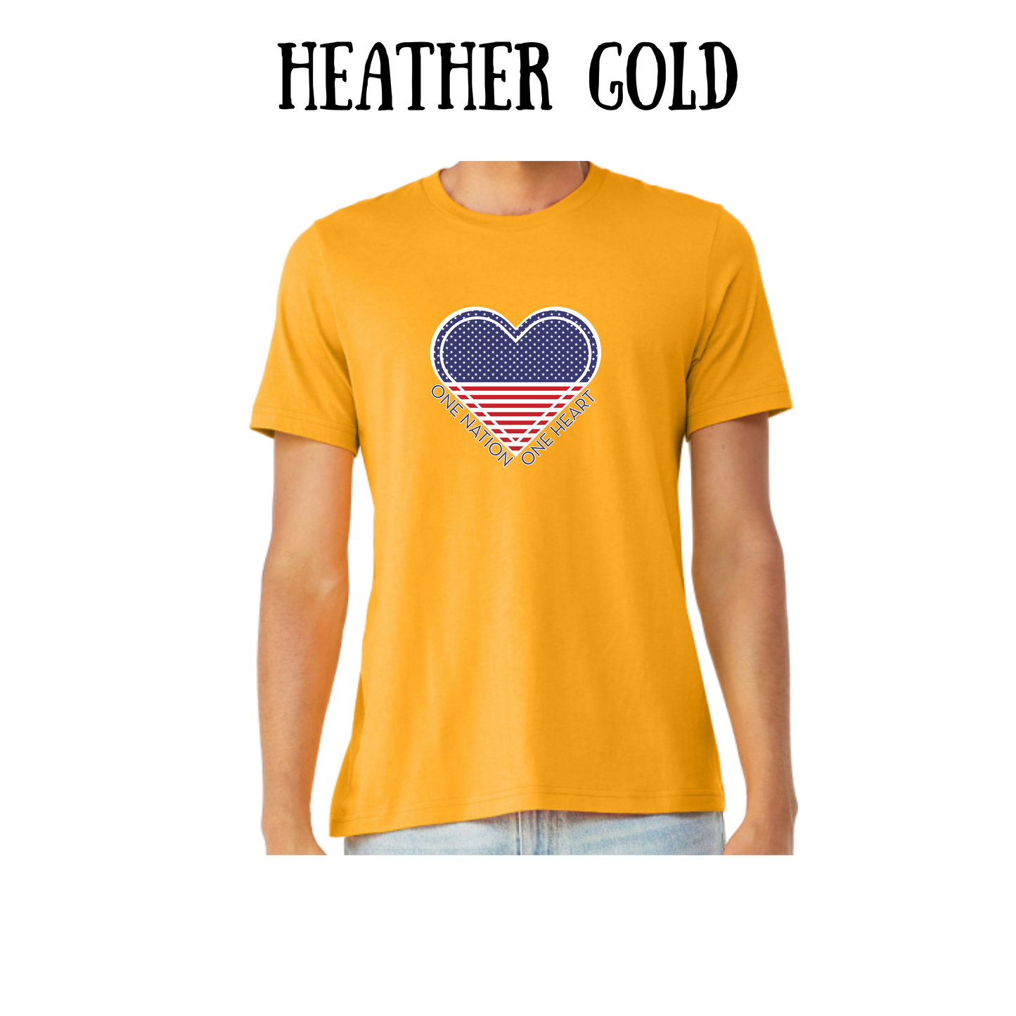 PP - One Nation One Heart - Unisex Tee - Yellows, Oranges, Reds