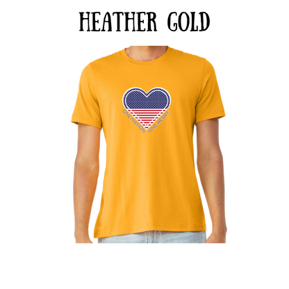 PP - One Nation One Heart - Unisex Tee - Yellows, Oranges, Reds