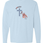 Loves Jesus & America too - Comfort Colors - Heavyweight Long Sleeve Tee - Blues & Greens
