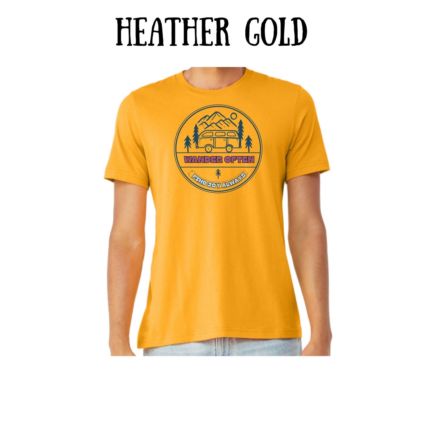 CP - Wander Often - Unisex Tee - Yellows, Oranges, Reds