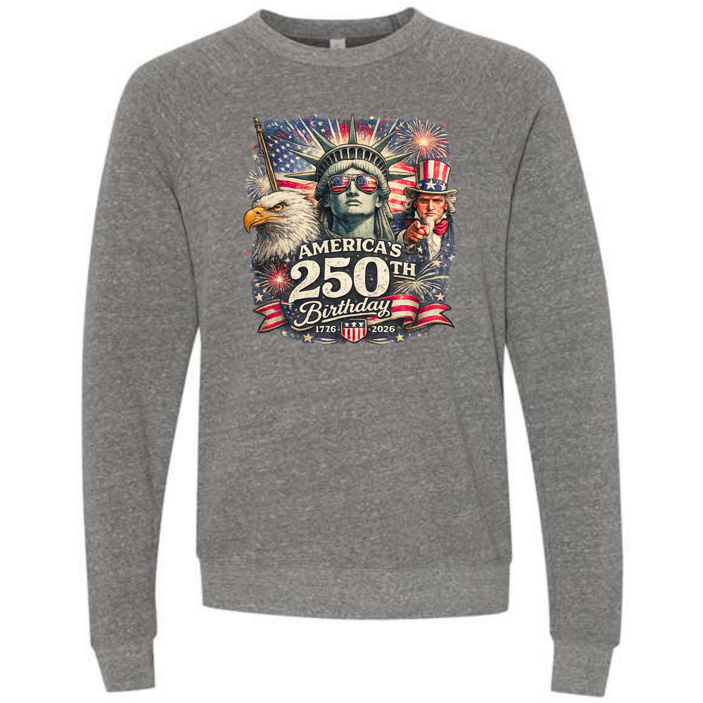America's 250th Birthday - Sponge Fleece Raglan Sweatshirt - Assorted Colors