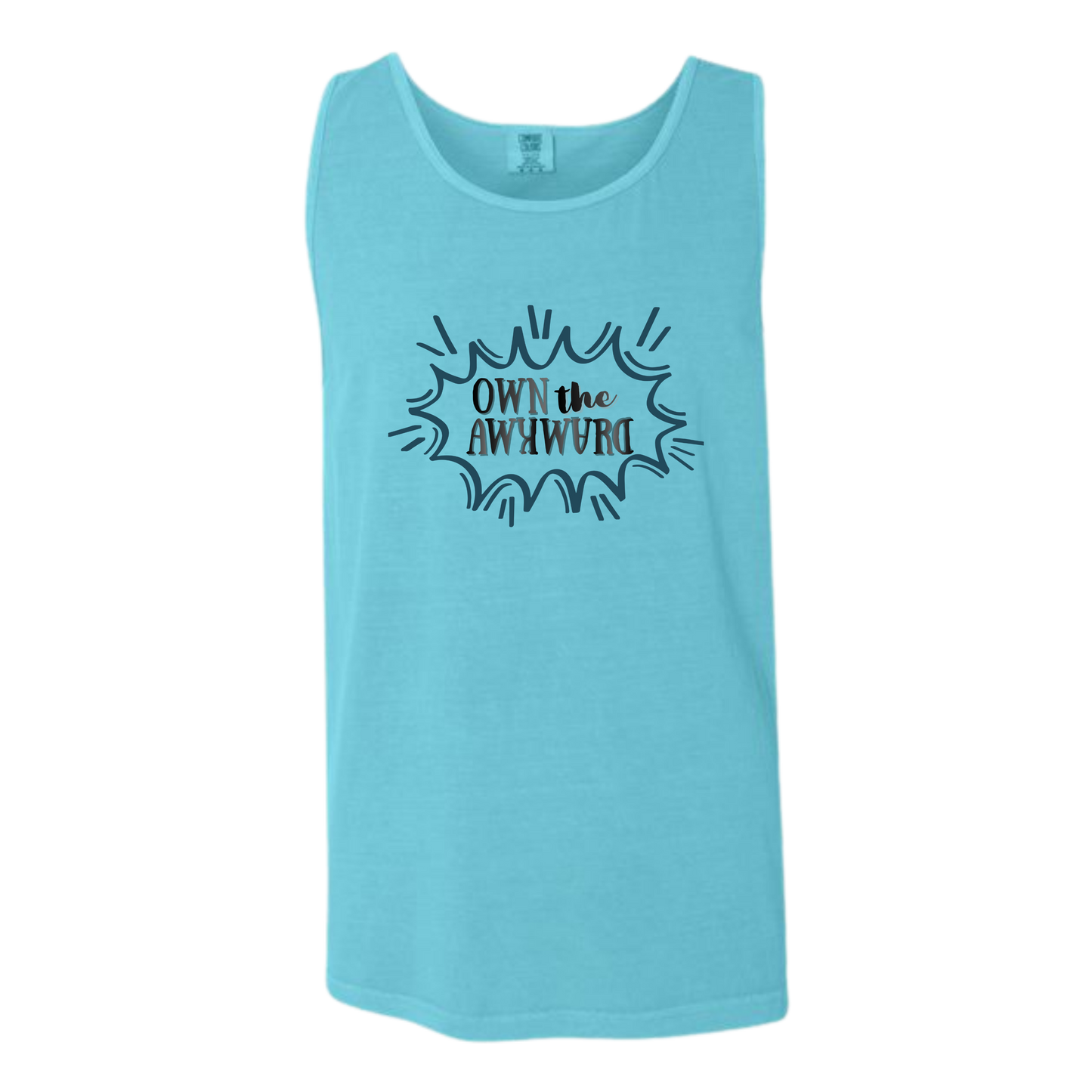Own the Awkward - Comfort Colors - Unisex Tank - Neutral Colors & Blues