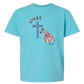 Loves Jesus & America too - Comfort Colors - Heavyweight Youth Tee - Neutral Colors & Blues