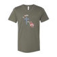 Loves Jesus & America too - Bella+Canvas - Unisex V-Neck - Assorted Colors