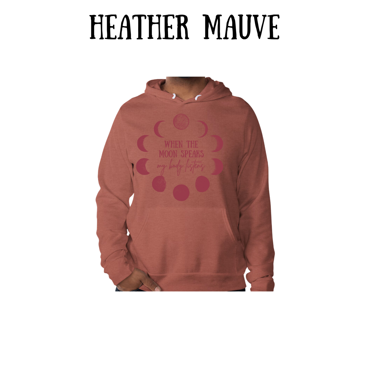 when the moon speaks - sponge fleece hoodie - assorted colors