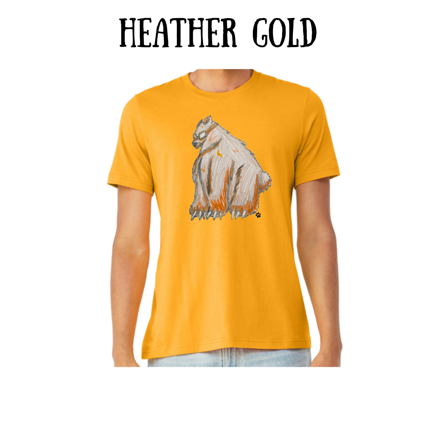 AC - Muscle Bear - Unisex Tee - Yellows, Oranges, Reds