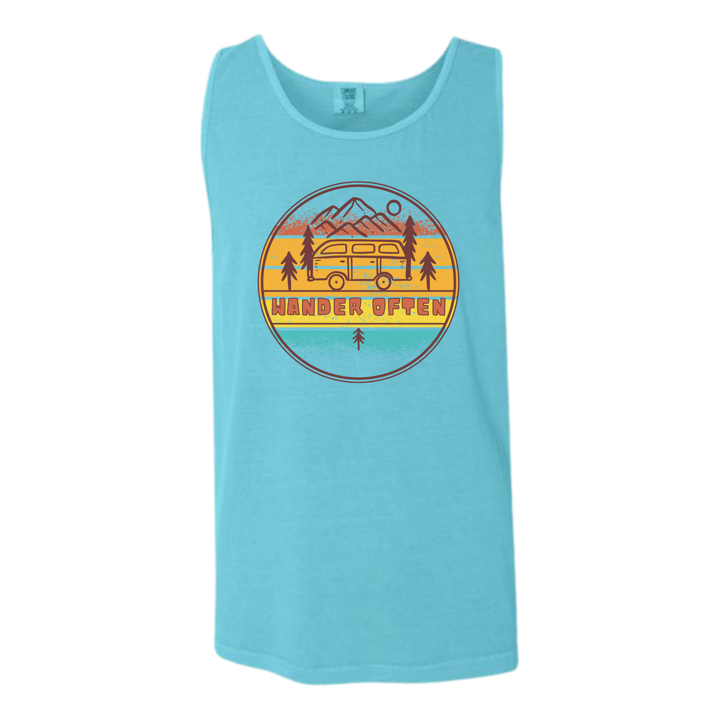 Wander Often - Comfort Colors - Unisex Tank - Neutral Colors & Blues