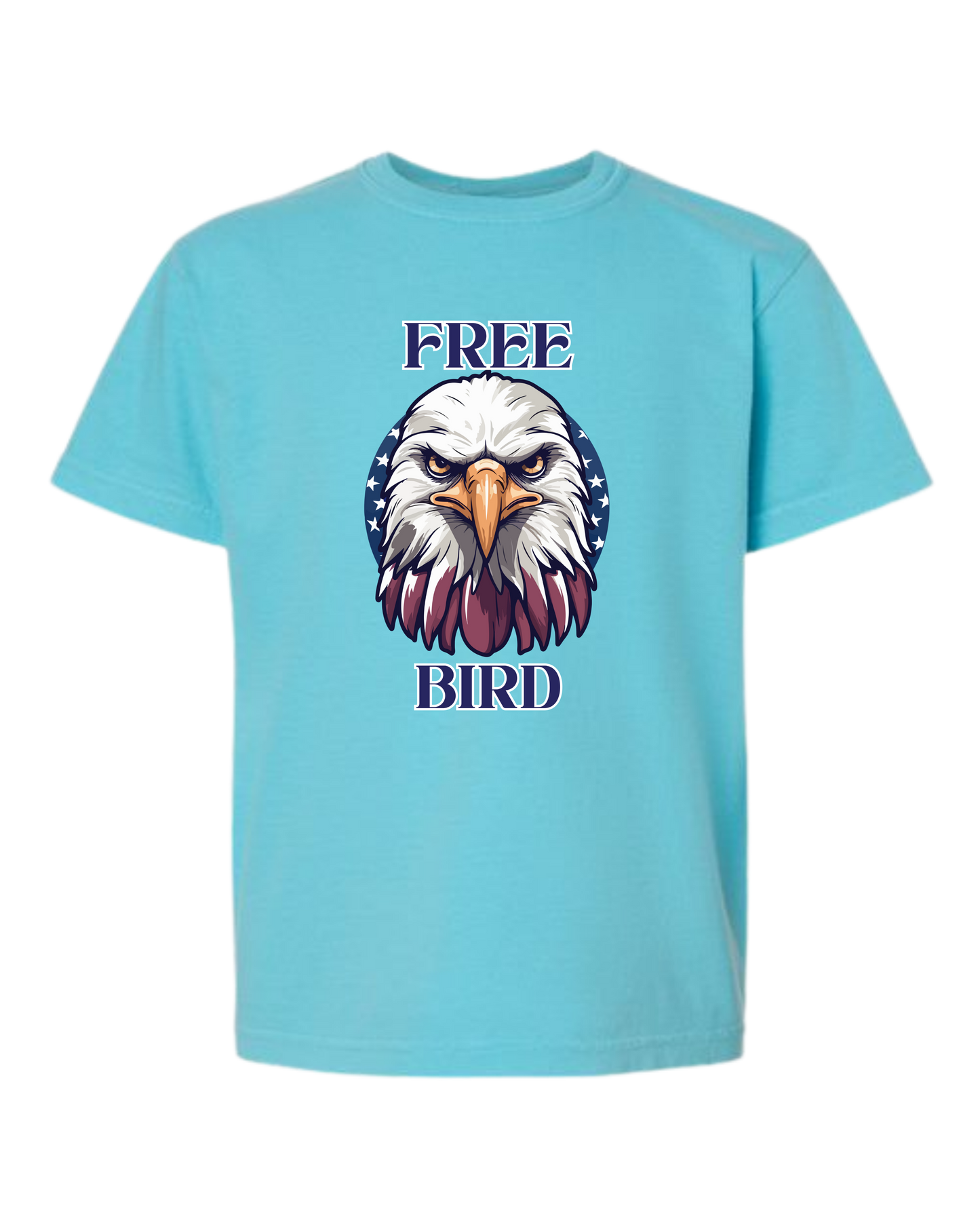 Free Bird - Comfort Colors - Heavyweight Youth Tee - Neutral Colors & Blues