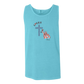 Loves Jesus & America too - Comfort Colors - Unisex Tank - Neutral Colors & Blues