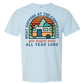 What Happens At The Campground - Comfort Colors - Heavyweight Unisex Tee - Blues