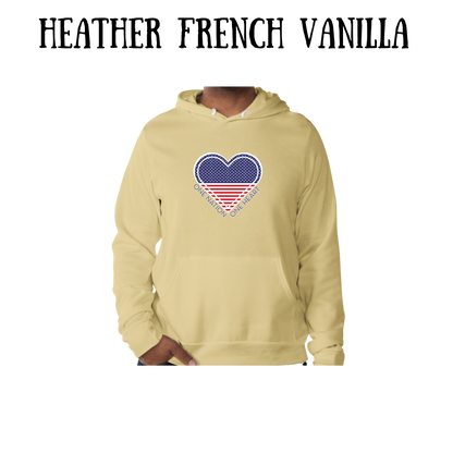 PP - One Nation One Heart - Sponge Fleece Hoodie - Greens, Neutrals