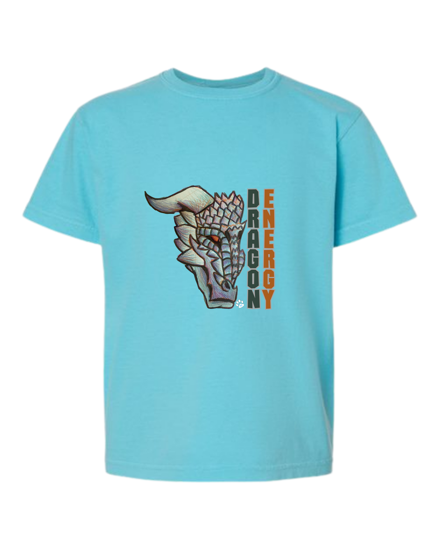 Dragon Energy - Comfort Colors - Heavyweight Youth Tee - Neutral Colors & Blues