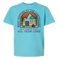 What Happens At The Campground - Comfort Colors - Heavyweight Youth Tee - Neutral Colors & Blues