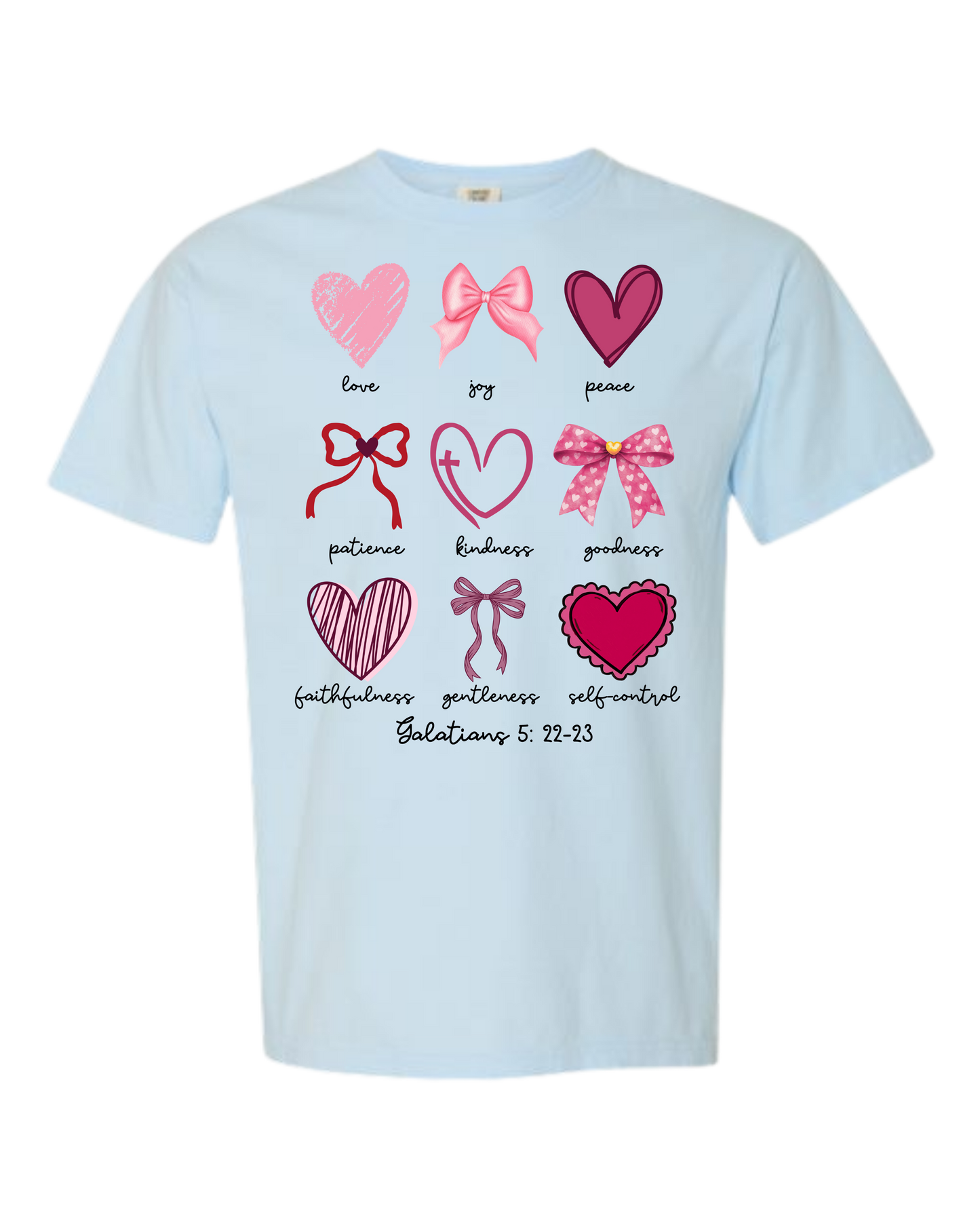 Galatians 5 - Valentines - Comfort Colors - Heavyweight Unisex Tee - Blues