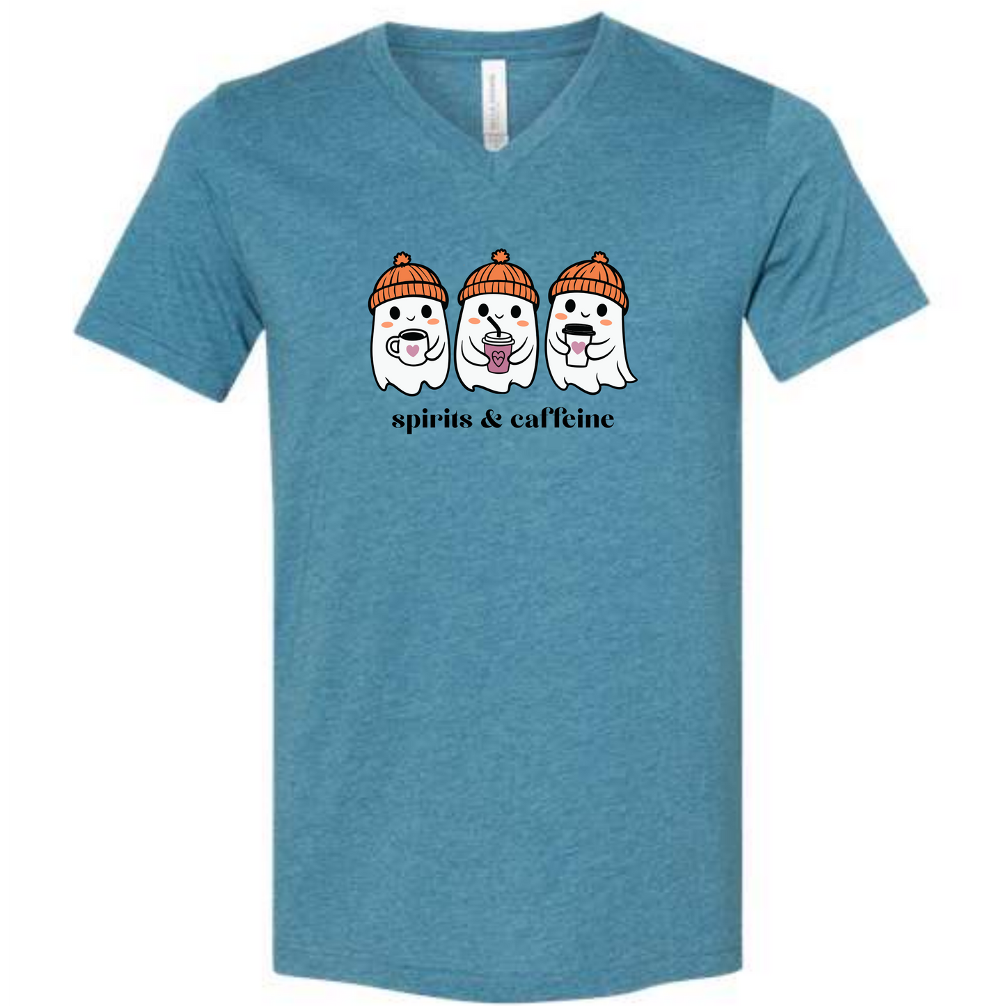 Spirits & Caffeine - Unisex V-Neck - Assorted Colors